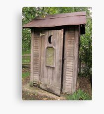 Old Antique Country Outhouse Bathroom Canvas Print