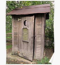 Old Antique Country Outhouse Bathroom Poster