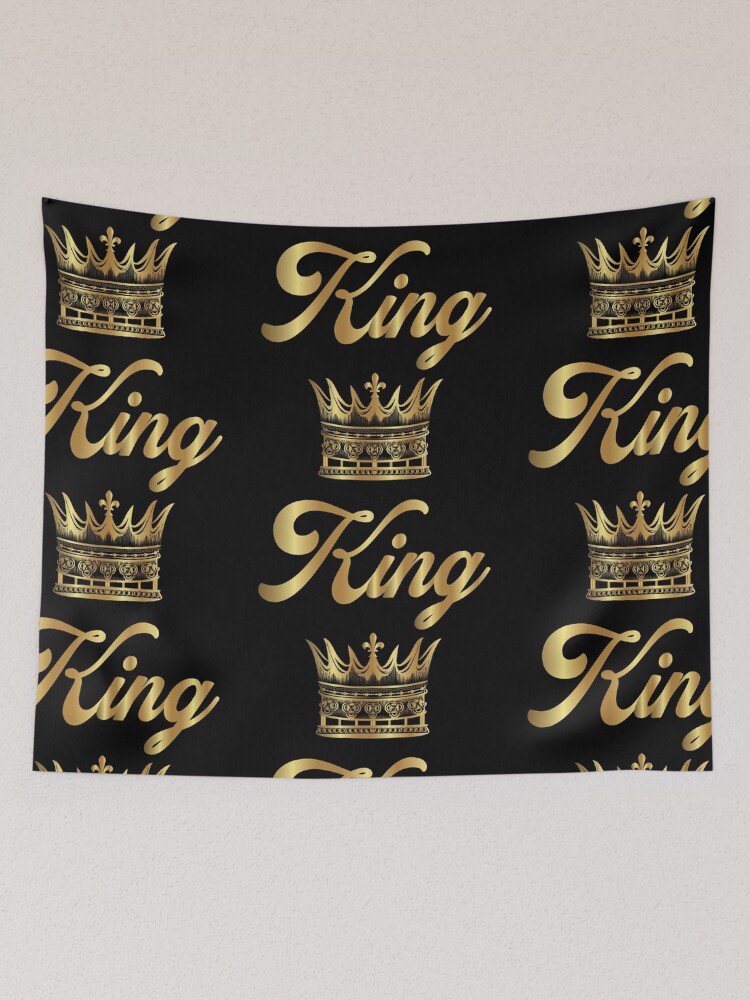 Tela decorativa con la obra «Golden Crown Gold Crowns Estilo de