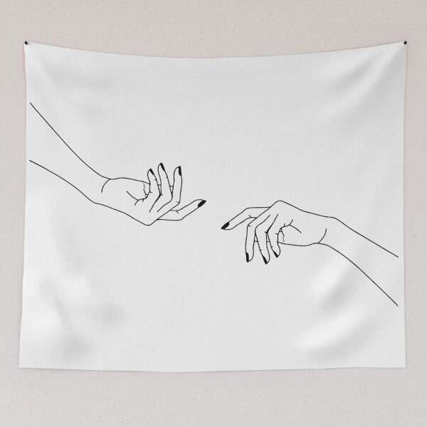 Item preview, Hand reaching minimalist drawing designed and sold by emilyzigo.