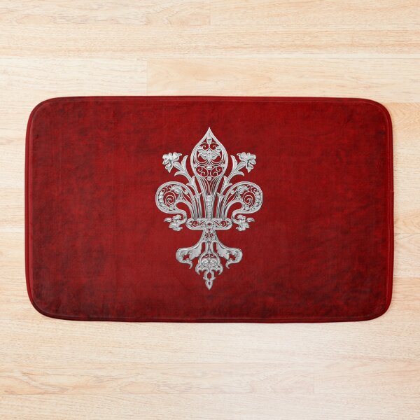 Item preview, Silver Filigree Fleur-de-Lis over Red Velvet designed and sold by Serge Averbukh Art Studio.