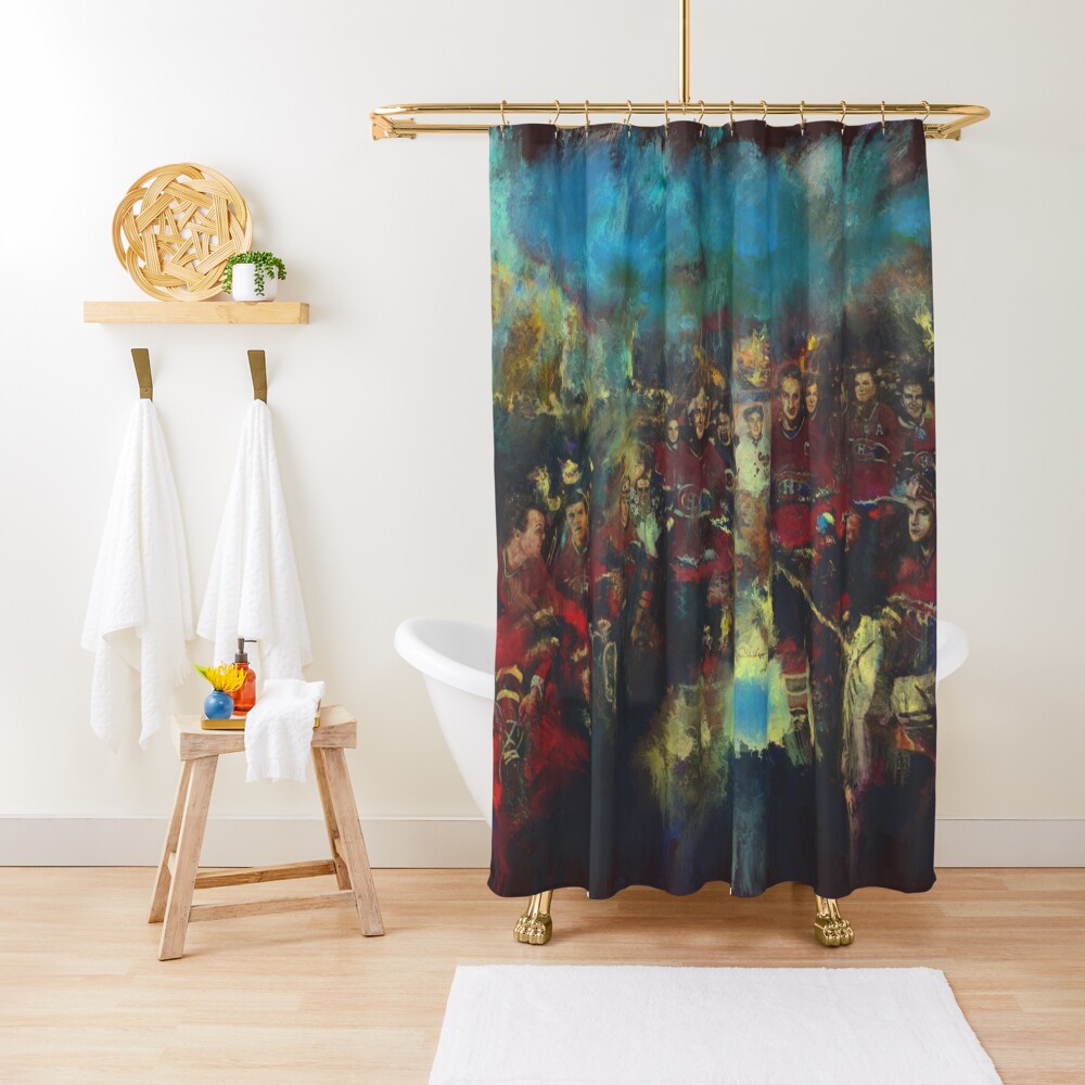 Rideau de douche « Équipe de rêve des Canadiens », par mursart68