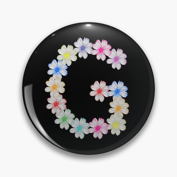Item preview, Letter G from floral, floral, cosmee flowers designed and sold by rhnaturestyles.