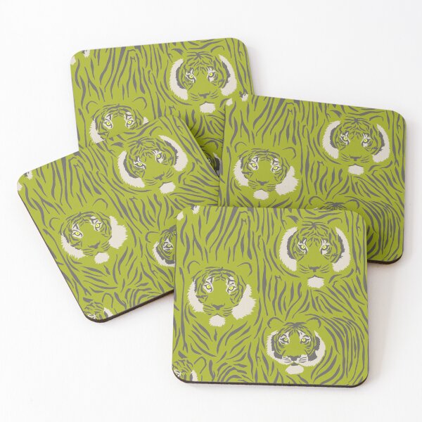 Item preview, Tigres en verde designed and sold by latheandquill.