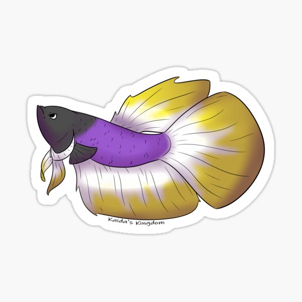 Pride Betta | Non Binary Edition Sticker