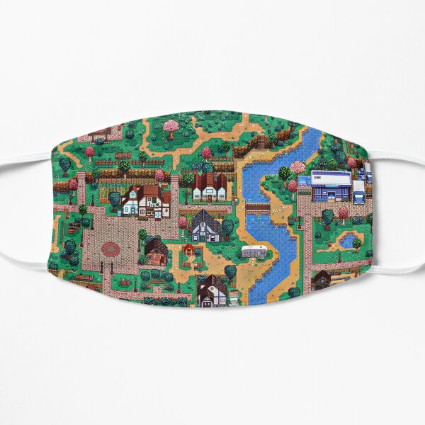 Stardew valley town map Flat Mask