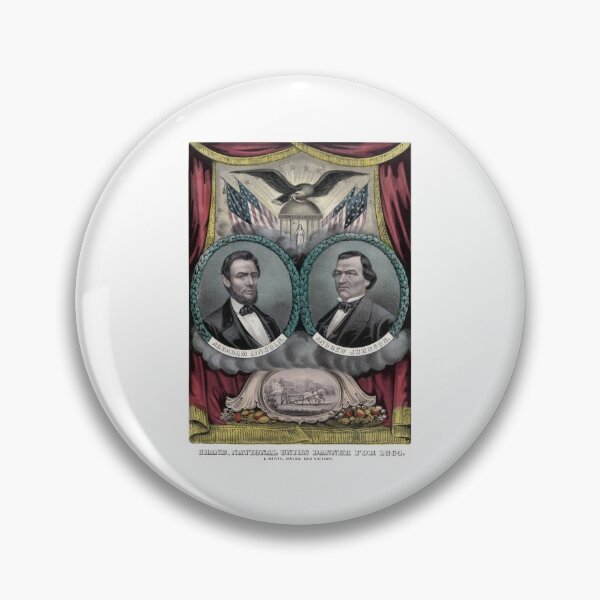 Item preview, Abraham Lincoln and Andrew Johnson Election Banner 1864 designed and sold by warishellstore.