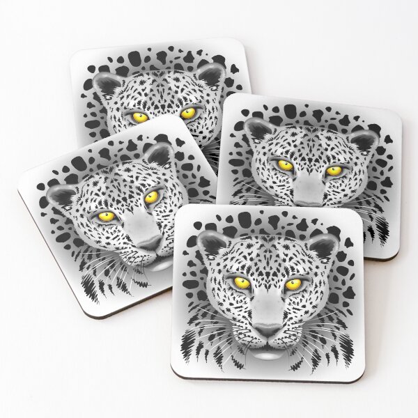 Item preview, White Leopard with Yellow Eyes designed and sold by BluedarkArt.