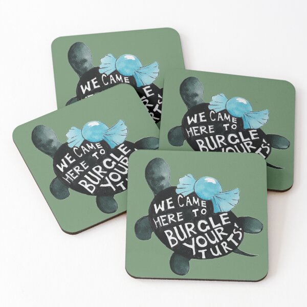 Item preview, Black Turtle Burgles in Green designed and sold by Katy Cranmer.