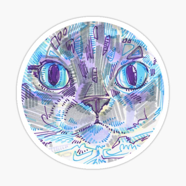 Item preview, Ragdoll Cat with Big Blue Eyes designed and sold by Gwenn Seemel.