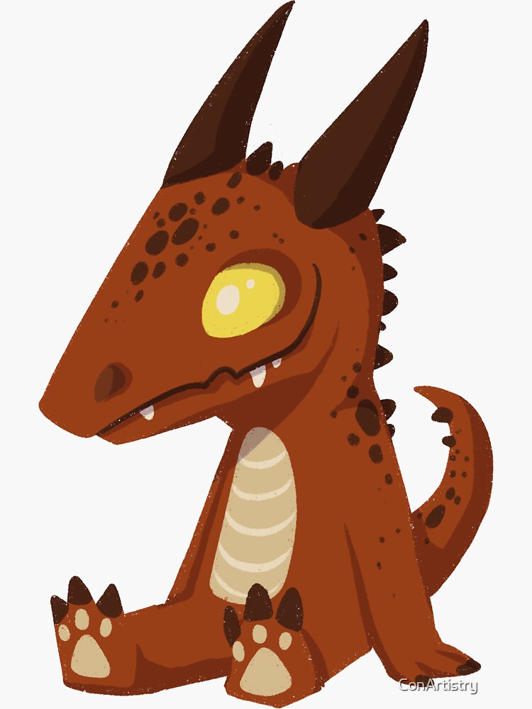 Little Kobold Sticker For Sale By Conartistry Redbubble