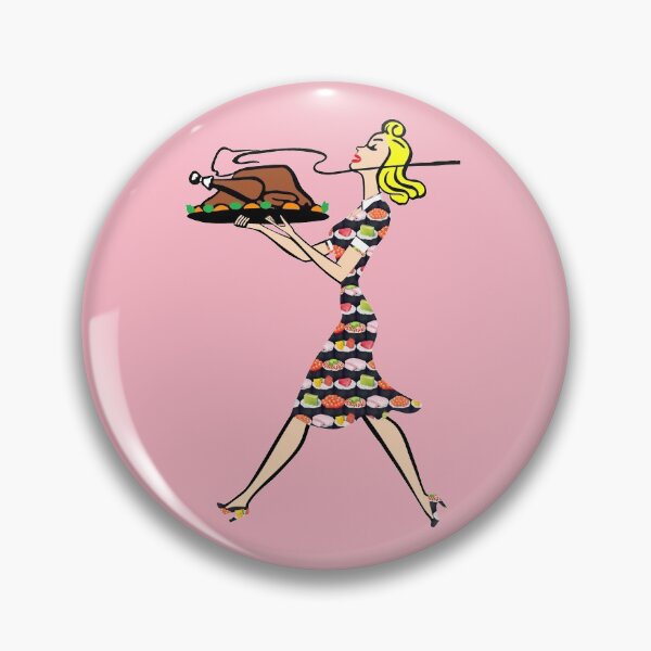 Item preview, thanksgiving 1950s blonde housewife designed and sold by Gossip Rag.