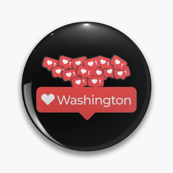 Item preview, Love My Washington Notification Hearts designed and sold by elhefe.
