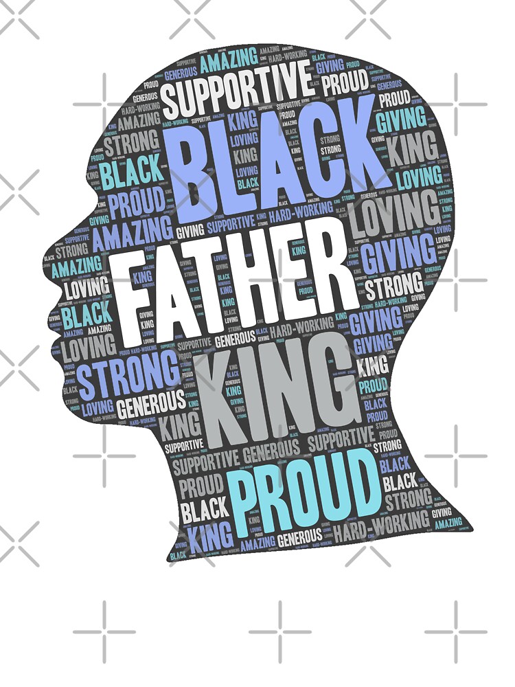Black Dad Wordcloud Art Father's Day TShirt African American