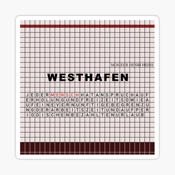 U-Bahnhof Berlin Westhafen Sticker