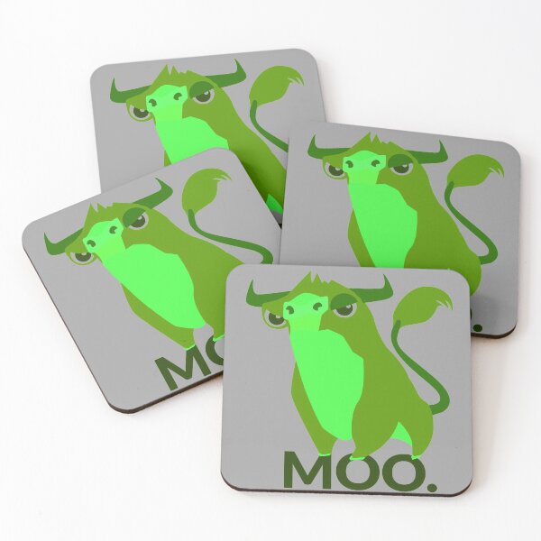 Item preview, Moo Cartoon Green Bull for Children designed and sold by aventi24.