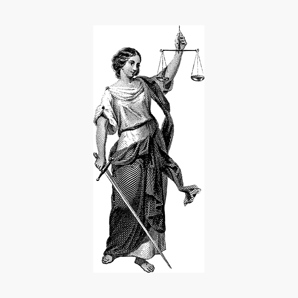 Themis Goddess Sculpture Isolated On White Background Lady Justice With  Scales And Sword In Hands Judiciary Symbol Vector Illustration Stock  Illustration - Download Image Now - iStock