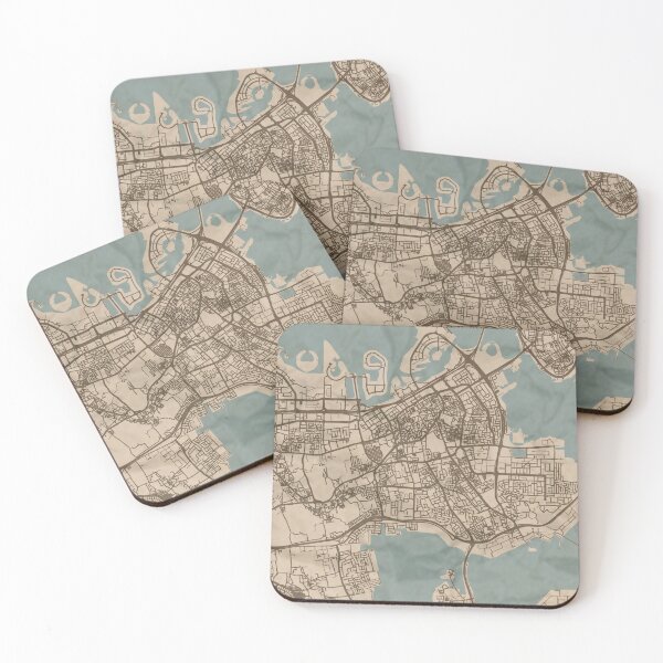 Item preview, Manama Sepia Map designed and sold by CPTVDesign.