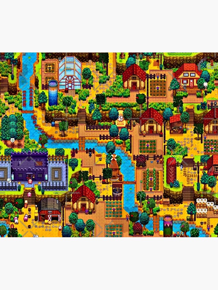 "Stardew valley map " Throw Blanket for Sale by jellyrelish Redbubble