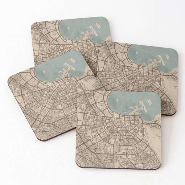 Item preview, Doha Sepia Map designed and sold by CPTVDesign.