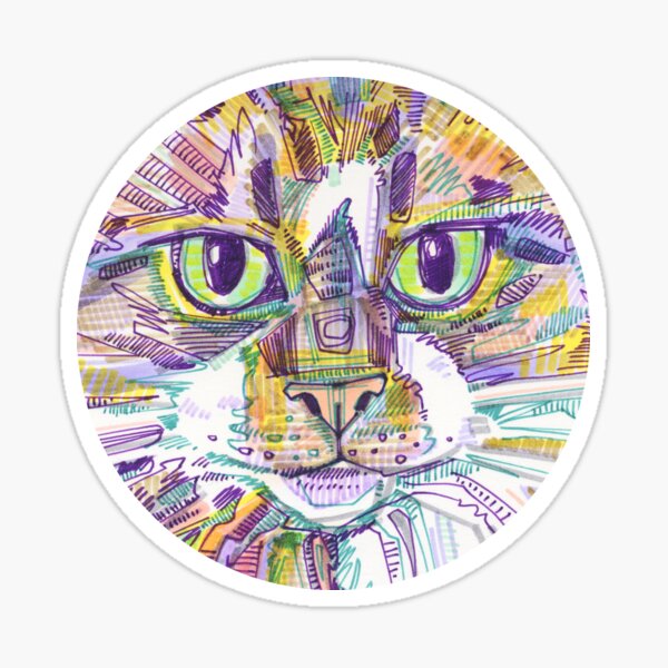Maine Coon Cat Drawing - 2016 Sticker