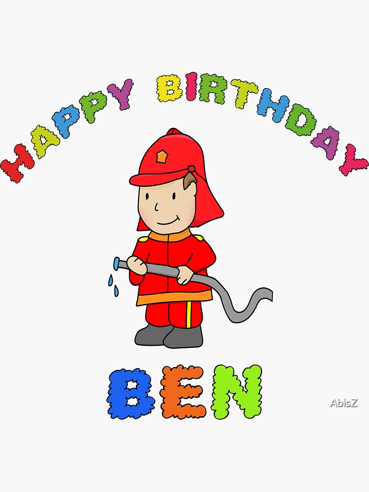 “Happy Birthday Birthday Ben Child Child Boy Boy” Sticker for Sale by