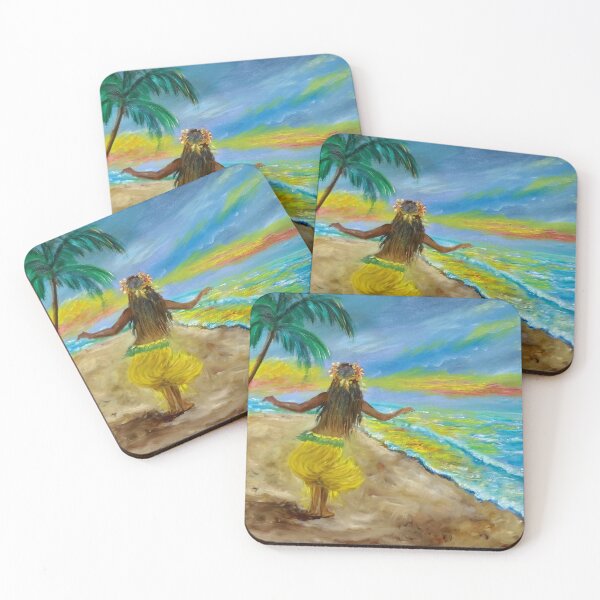 Item preview, Hula Girl on the Beach Sunset designed and sold by jennyleeandjim.