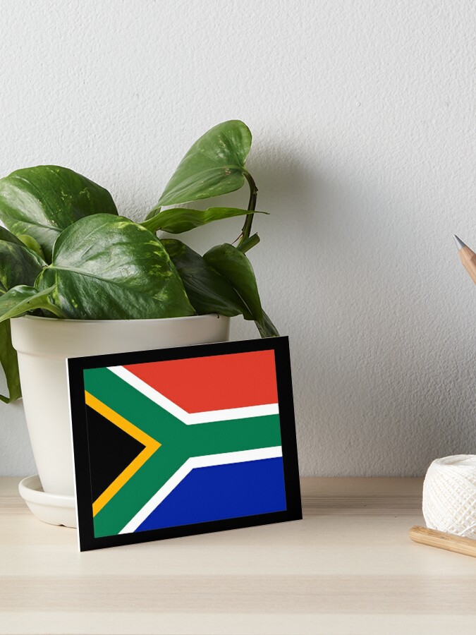 Galeriedruck mit Südafrika südafrikanisch Flagge Fahne Kapstadt von  GeogDesigns