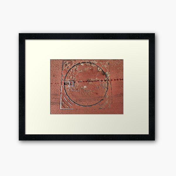 Covered cover in the bike lane Framed Art Print