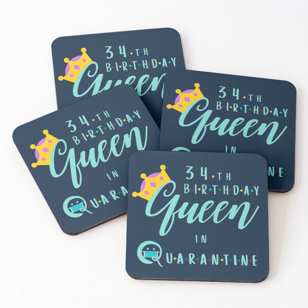 Item preview, 34th birthday queen in quarantine, 34 years old birthday for woman, wife, girls, sister and daughter gifts who was born in 1986 and 1987 ideas designed and sold by mustafatolba16.