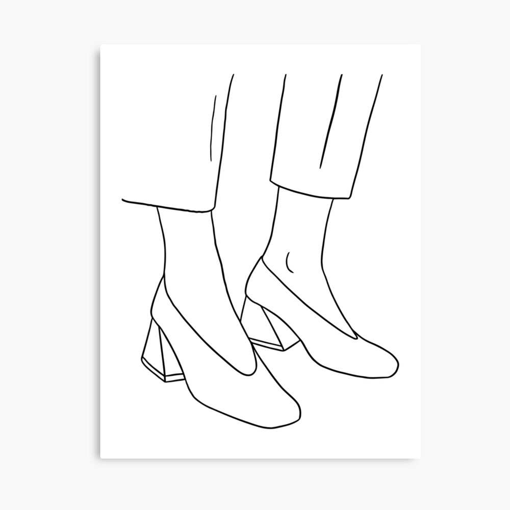 Abstract fashion shoes drawing