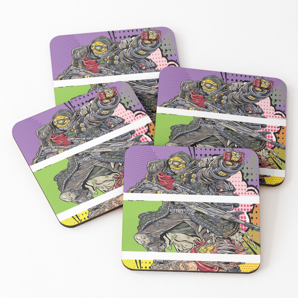 FL4K The Beastmaster with Guard Skag Borderlands 3 Rakk Attack! Pop Up Art Coasters (Set of 4)
