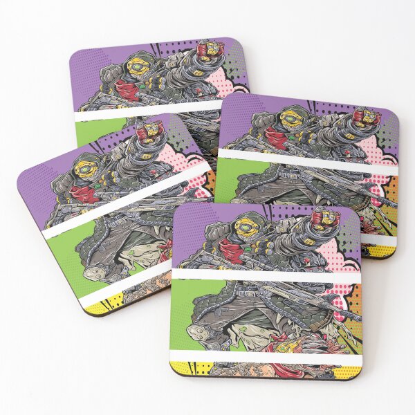 FL4K The Beastmaster with Guard Skag Borderlands 3 Rakk Attack! Pop Up Art Coasters (Set of 4)