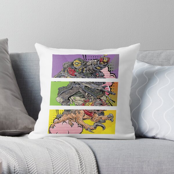 FL4K The Beastmaster with Guard Skag Borderlands 3 Rakk Attack! Pop Up Art Throw Pillow