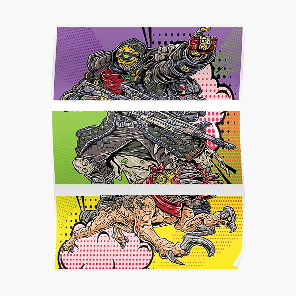 FL4K The Beastmaster with Guard Skag Borderlands 3 Rakk Attack! Pop Up Art Poster