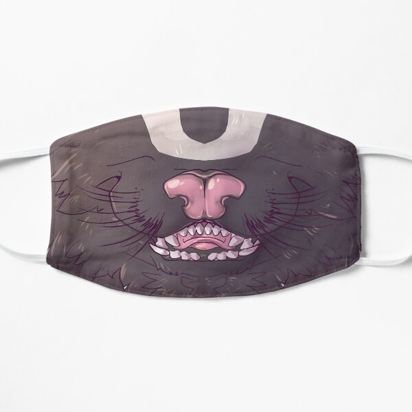 Animal Mask - Ferret (Skunk) - Black Flat Mask