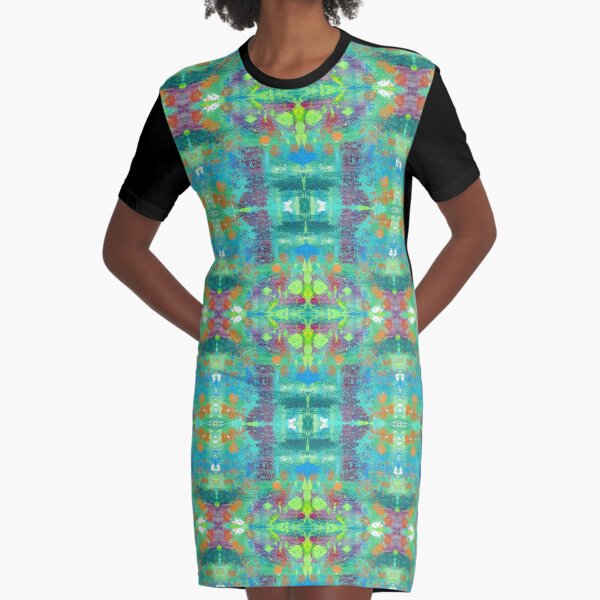 Trippy Drippy Graphic T-Shirt Dress