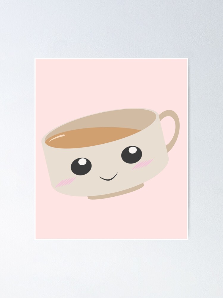 Cute Anime Teacup | Poster