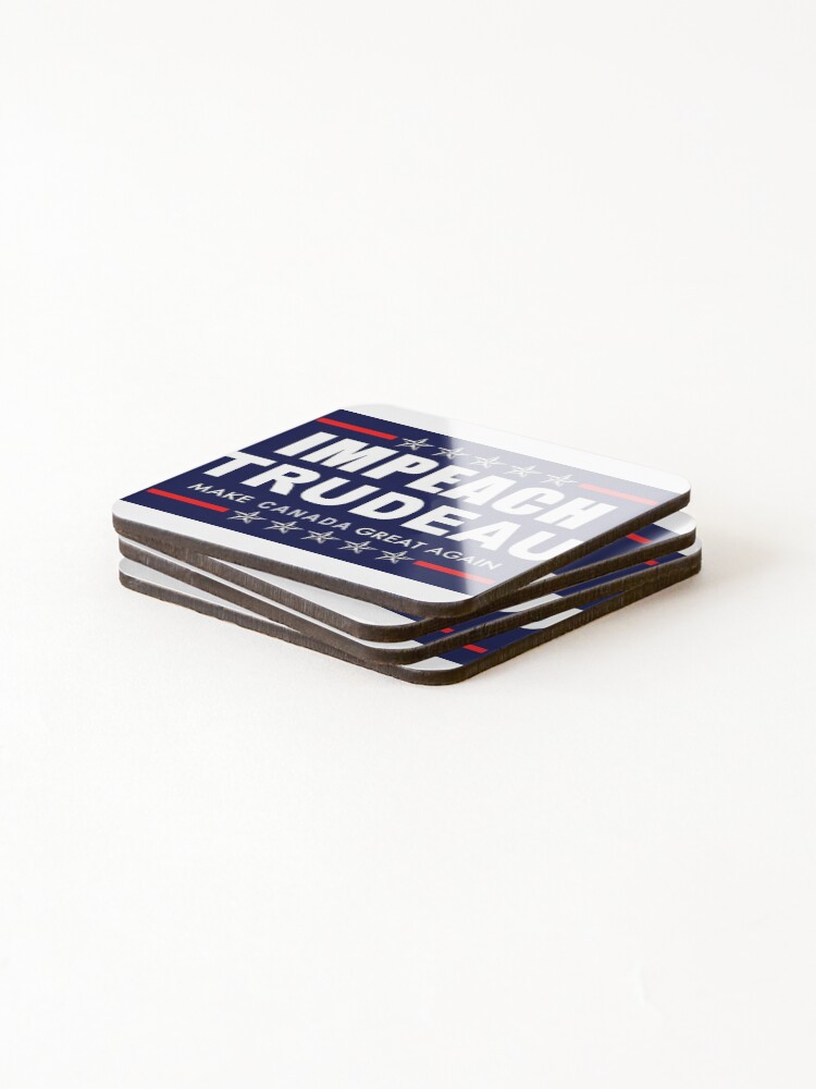 Thumbnail 4 of 5, Coasters (Set of 4), Impeach Trudeau designed and sold by jeanpascalremon.