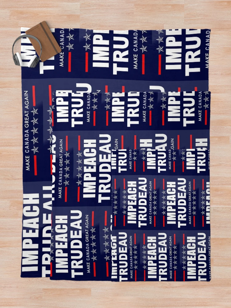 Thumbnail 5 of 6, Throw Blanket, Impeach Trudeau designed and sold by JP Remon.
