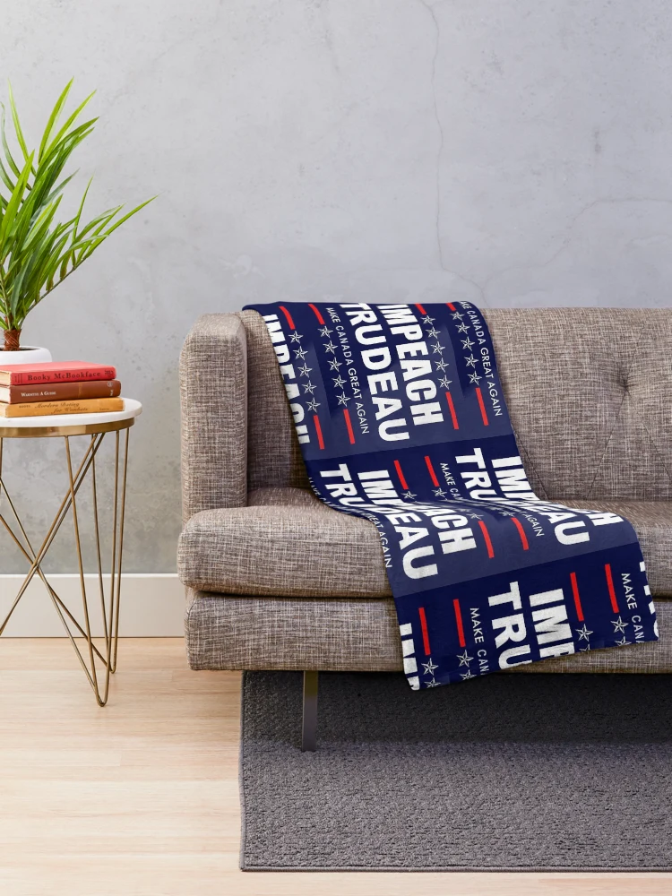 Thumbnail 2 of 6, Throw Blanket, Impeach Trudeau designed and sold by JP Remon.