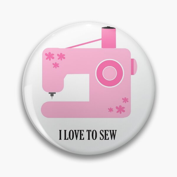 Item preview, Pink I love to Sew Sewing Room Clock designed and sold by cabgodfrey.