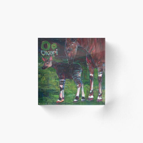 O Is for Okapi - 2020 Acrylic Block