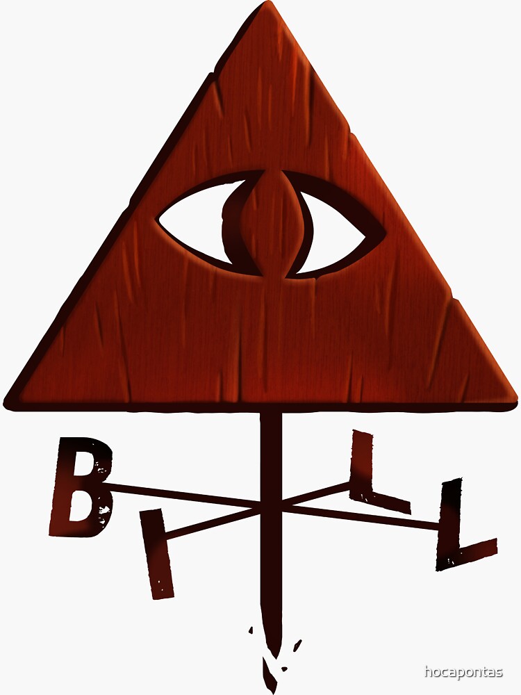 "Bill Cipher Gravity Falls Weathervane" Sticker by hocapontas Redbubble