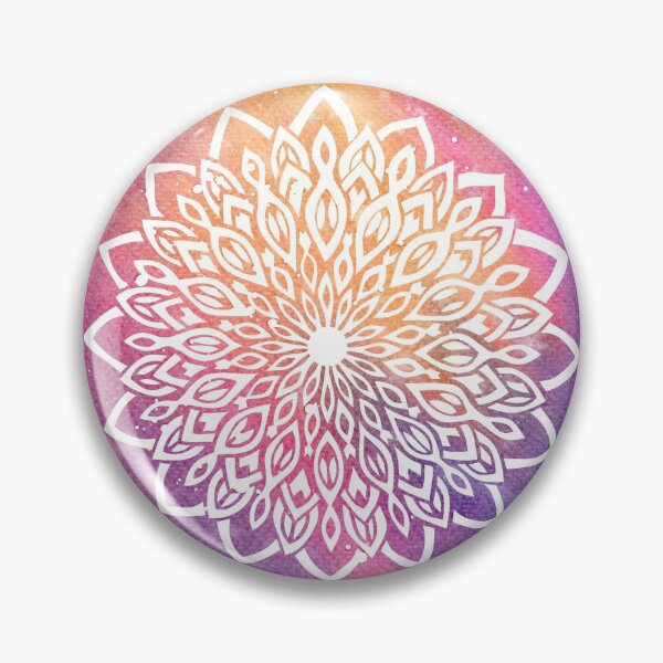 Artikelvorschau, Rosa lila Raum-Weiß-Mandala entworfen und verkauft von Sunfreestar.