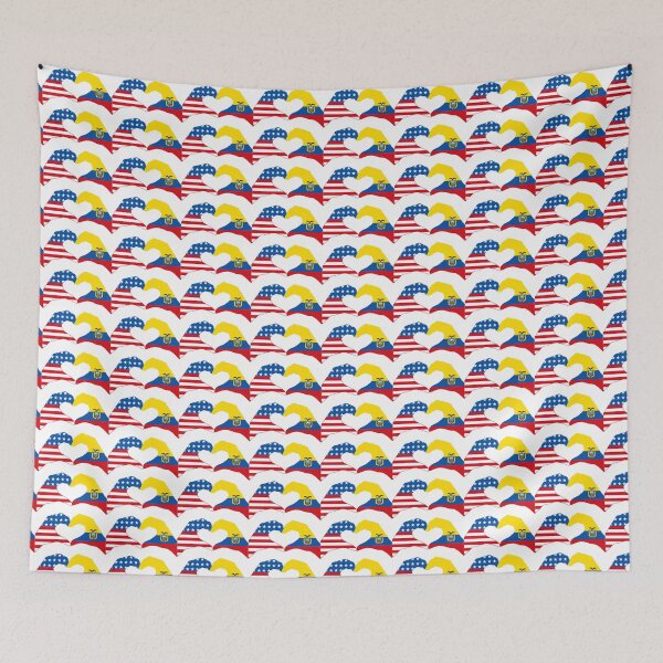 Item preview, We Heart USA & Ecuador Patriot Flag Series designed and sold by Carbon-Fibre Media.
