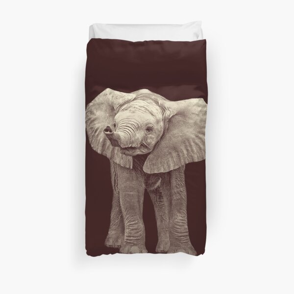 Adorable Baby Elephant Duvet Cover