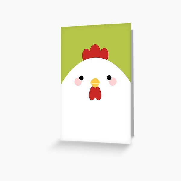 Item preview, Cute White Chicken on Green designed and sold by LisaMarieArt & Illustration.