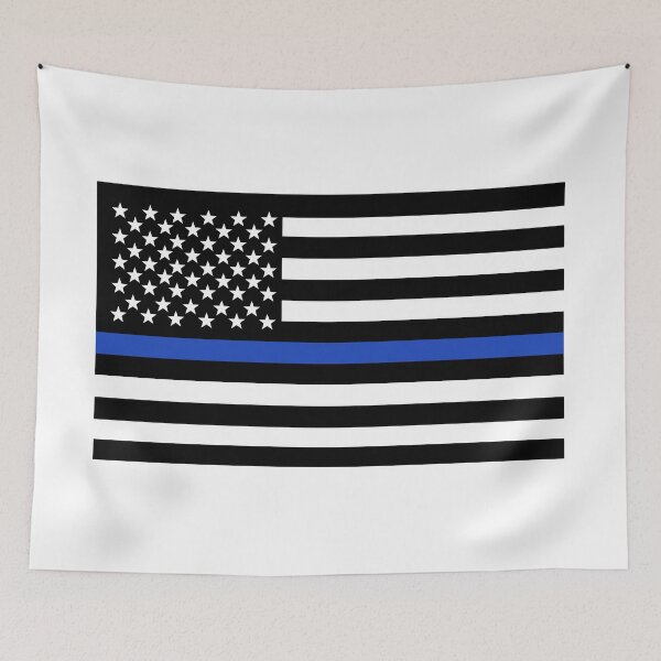 Item preview, Police Blue Line Flag Face Mask Face Cover Virus Mask Support Police Flag designed and sold by KelaEssentials.