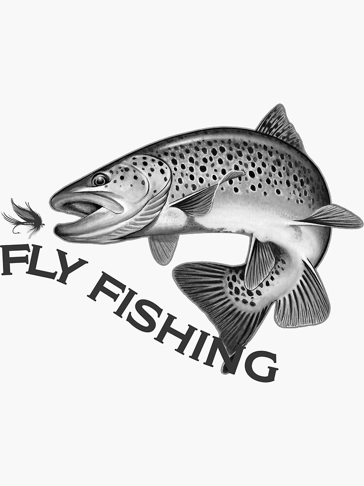 Fly Fishing Brown Trout | Sticker